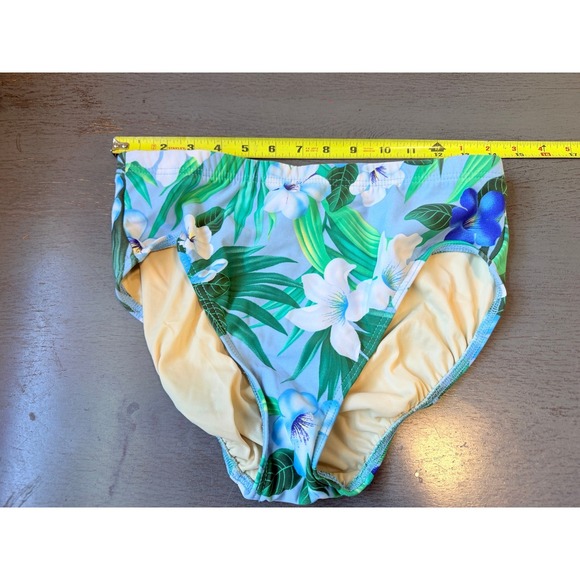 Lands' End Other - Lands End Womens Blue Tropical Floral High Cut Bikini Swim Bottoms Size 10